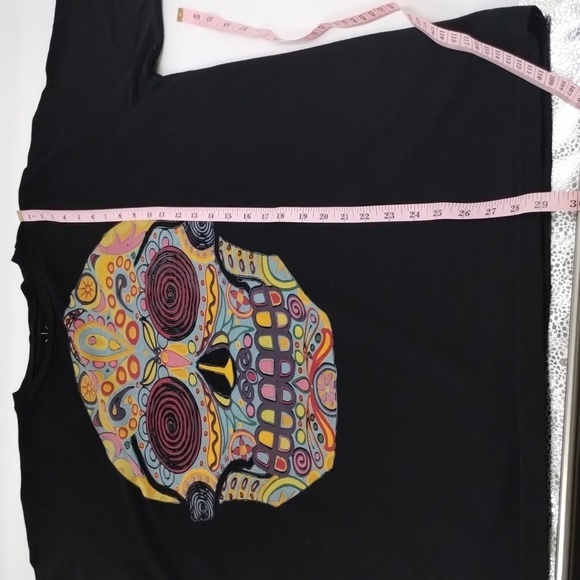 Life Clothing Co tee large sugar skull black graphic tee multicolor short sleeve - Picture 7 of 8